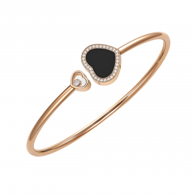 Chopard Happy Hearts 85A074-5203 BANGLE ROSE GOLD, DIAMONDS, ONYX