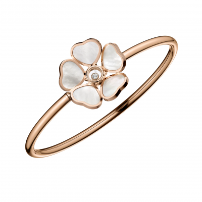 Chopard Happy Hearts Flower 85A085-5302 BANGLE ROSE GOLD, DIAMOND, MOTHER-OF-PEARL