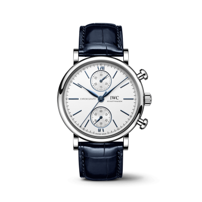 IWC Schaffhausen Portofino Chronograph IW391407 39mm steel leather strap automatic chronograph