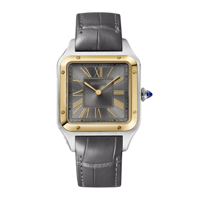 Cartier Santos-Dumont W2SA0028 43.5mm acél arany tok bőr szíj