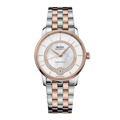 Mido Baroncelli Lady Necklance M0378072203100 33 mm-es acél és arany tok PVP, acél csat