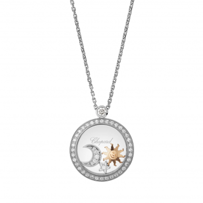 Chopard Happy Diamonds Happy Sun, Moon and Stars 799434-1401 MEDÁL FEHÉR ARANY, GYÉMÁNTOK