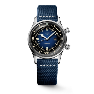 Longines Legend Diver L33744902 36 mm-es acél tok borjú szíjjal