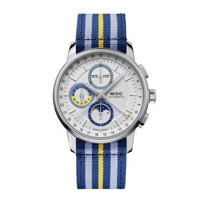 Mido Baroncelli CHRONOGRAPH MOONPHASE M0276251703100 42mm42mm steel case with textile strap