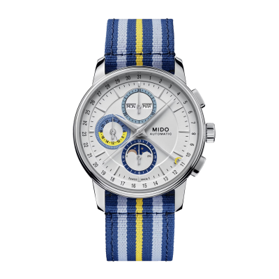 Mido Baroncelli CHRONOGRAPH MOONPHASE M0276251703100 42mm acél tok textil szíj