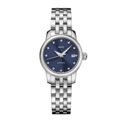 Mido Baroncelli lady twenty five M0390071104600 25mm Metallgehäuse mit Metallschließe Diamanten