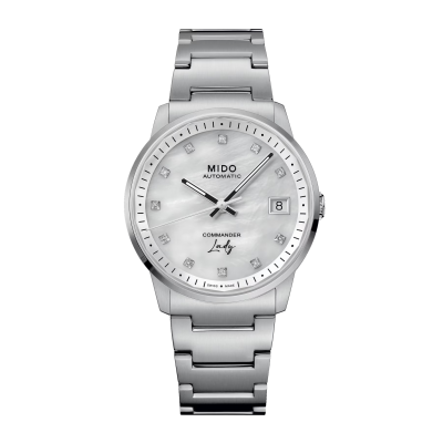 Mido Commander LADY M0212071110600 35mm stainless steel case with steel buckle