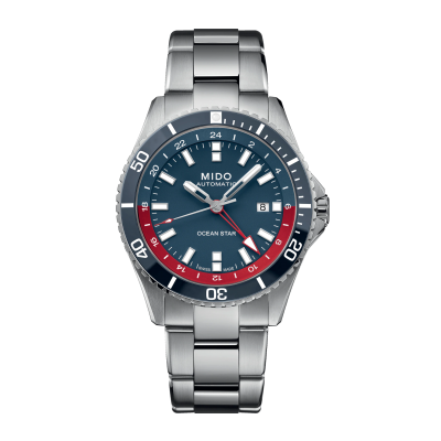 Mido Ocean Star GMT Special Edition M0266291104100 44mm acél tok acél csat plusz textil szíj