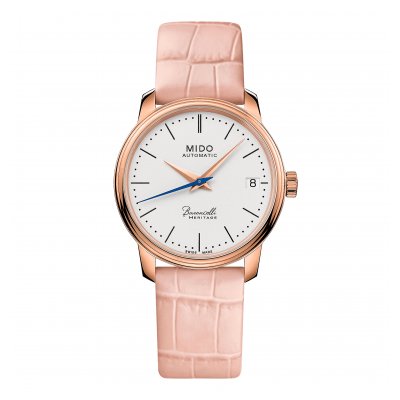 Mido Baroncelli Heritage Lady M0272073601000 33mm stainless steel case  rose gold PVD coating