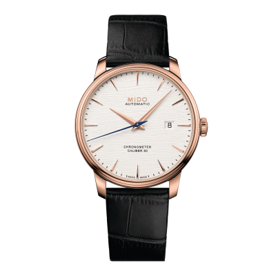Mido Baroncelli M0274083603100 40mm stainless steel case  rose gold PVD coating