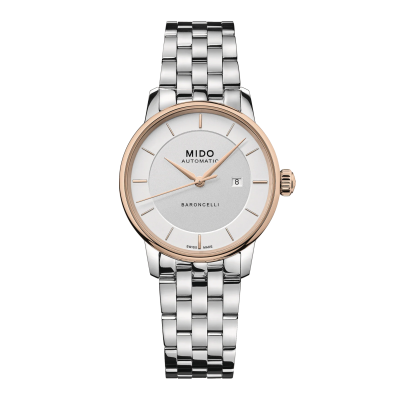 Mido Baroncelli Signature Lady M0372072103100 30mm stainless steel case with steel buckle