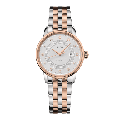 Mido Baroncelli Signature Lady M0372072203601 30mm stainless steel case with steel buckle PVD