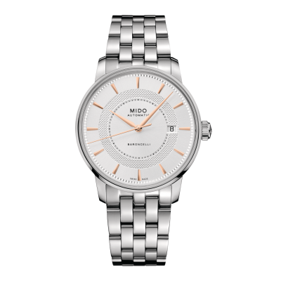 Mido Baroncelli Signature M0374071103101 39mm Automatik-Stahlgehäuse mit Stahlschließe