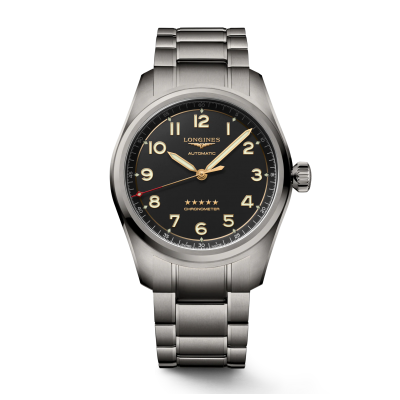 Longines Spirit L38111536 42mm Automatik-Stahlgehäuse mit Lederband