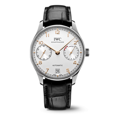 IWC Schaffhausen Portugieser Automatic IW500704 42mm acél tok bőr szíj