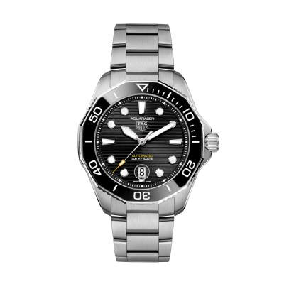 TAG Heuer Aquaracer Professional 300 WBP201A.BA0632 43mm stalen kast stalen gesp zwarte wijzerplaat