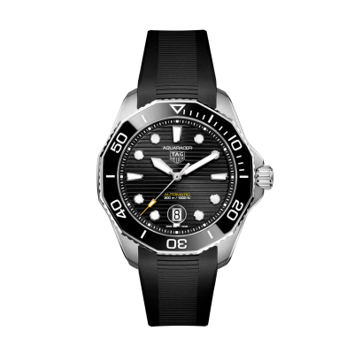 TAG Heuer Aquaracer Professional 300 WBP201A.FT6197 43mm steel case with rubber strap black dial