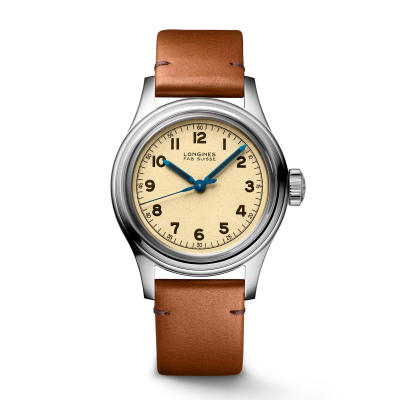 Longines Heritage HERITAGE MILITARY MARINE NATIONALE L28334932 30mm Stahlgehäuse mit Lederband