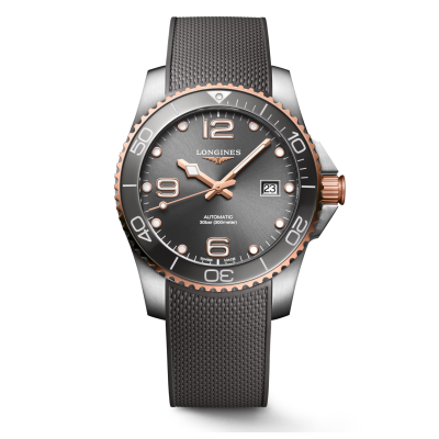 Longines HydroConquest L37813789 41mm Stahlgehäuse mit Keramiklünette Kautschukband