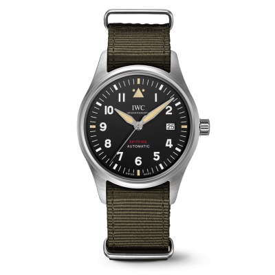 IWC Schaffhausen Pilot 's Watch Top Gun Spitfire IW326805 39mm acél tok textil szíj