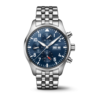 IWC Schaffhausen Pilot 's Watch IW378004 43mm Stahlgehäuse mit Stahlschließe