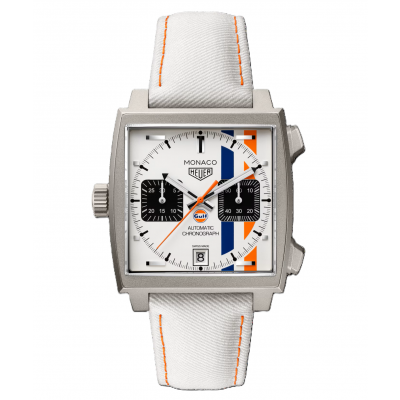 TAG Heuer Monaco Chronograph x Gulf LIMITED EDITION CAW218G.EB0393 Automatic, 39 mm, Titanium