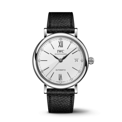 IWC Schaffhausen Portofino Automatic 37 IW458610 37mm steel case with leather strap