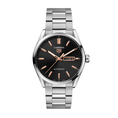 TAG Heuer Carrera WBN2013.BA0640 41 mm-es acél tokja fém csat fekete  arany számlap