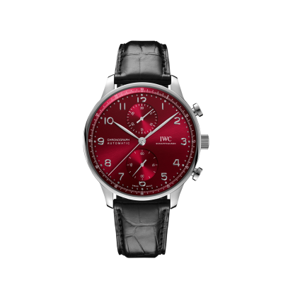 IWC Schaffhausen Portugieser IW371616 41mm steel case  Red dial automatic