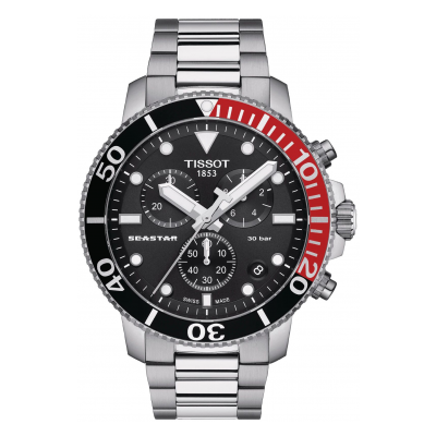 Tissot Seastar CHRONOGRAPH T127.417.11.051.01 45mm acél tok acél csat