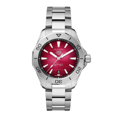 TAG Heuer Aquaracer Professional 200 WBP2114.BA0627 40mm quartz steel case with red dial