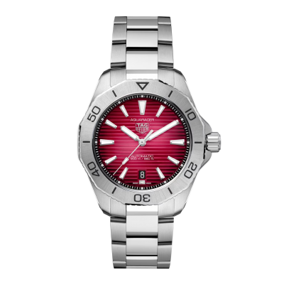 TAG Heuer Aquaracer Professional 200 WBP2114.BA0627 40-mm-Quarzstahlgehäuse mit rotem Zifferblatt