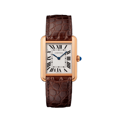 Cartier Tank solo W5200024 SMALL, QUARTZ, PINK GOLD, STEEL, LEATHER
