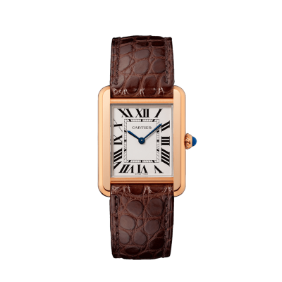 Cartier Tank solo W5200024 KICSI, QUARTZ, RÓZSAARANY, BŐR